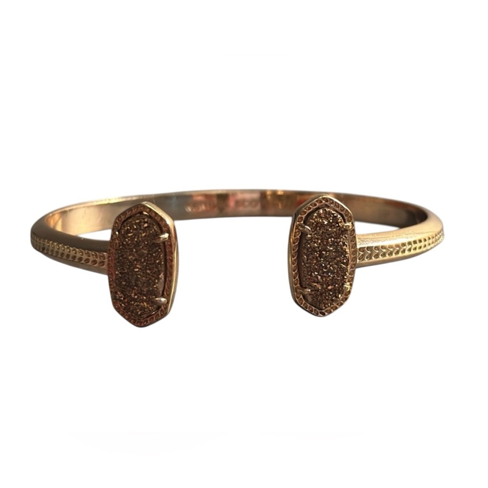 Kendra Scott Elton Rose Gold Cuff Bracelet in Rose Gold Drusy